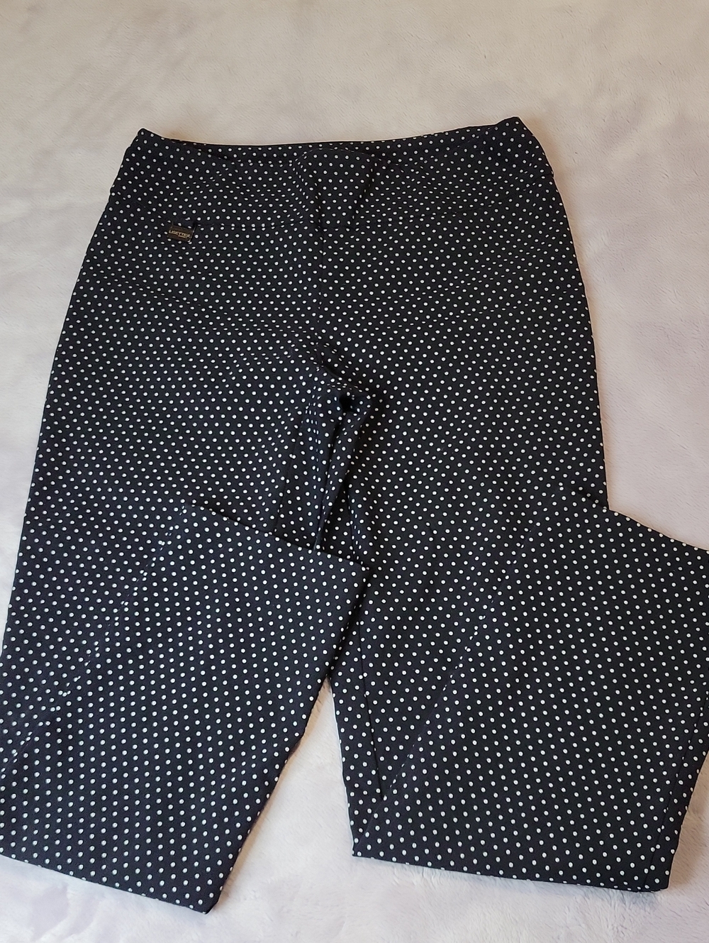 LISETTE Black and White Polka Dot Flare Pants